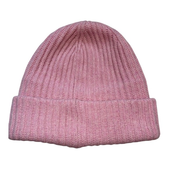 Ganni Pink Ribbed Beanie - Picture 6 of 6